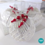 Christmas Crochet Ball - Silver
